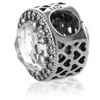 Pandora Sparkling Clear Charm In Sterling Silver In Silver Tone