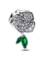 Pandora Sparkling Cubic Zirconia Rose Bloom Charm In Sterling Silver In Silver