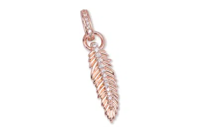 Pandora Sparkling Feather Dangle Charm In Gold