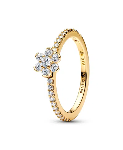 Pandora Sparkling Flower Ring In Gold