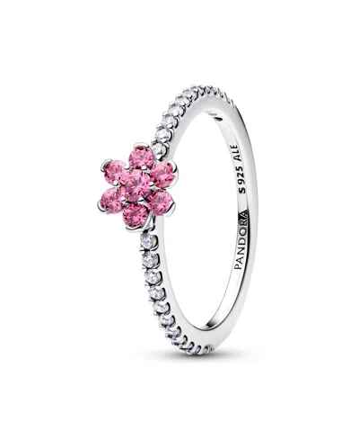 Pandora Sparkling Flower Ring In Multi