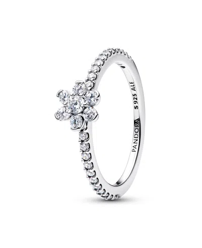 Pandora Sparkling Flower Ring In Silver