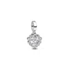 Pandora Sparkling Heart Double Dangle Sterling Silver Charms