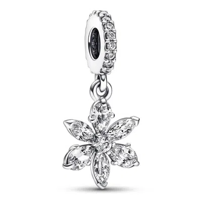 Pandora Sparkling Herbarium Cluster Dangle Charm In Pink