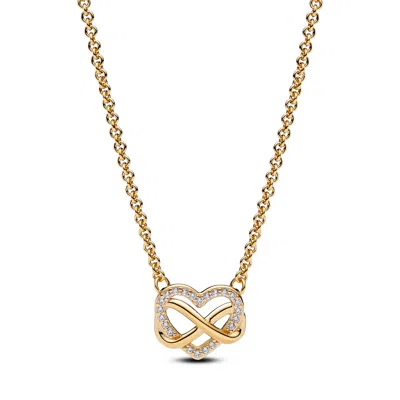 Pandora 14k Gold-plated Sparkling Infinity Heart Collier Necklace