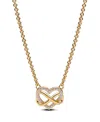 Pandora Sparkling Infinity Heart Collier Necklace In Gold