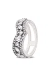 Pandora Sparkling Marquise Double Wishbone Ring - In Metallic