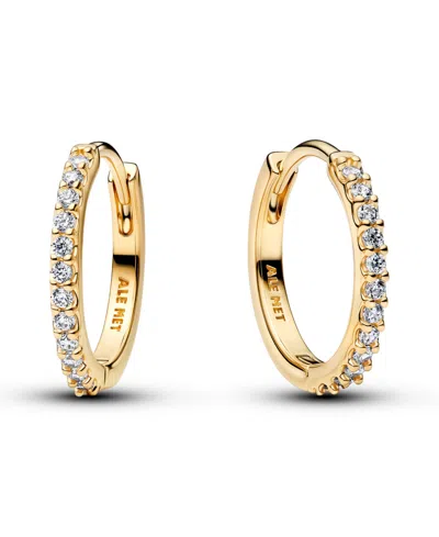 Pandora Sparkling Mini Hoop Earrings In Gold