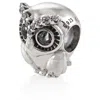Pandora Sparkling Owl Charm In Sterling Silver In Silver