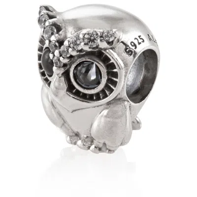 Pandora Sparkling Owl Charm In Sterling Silver