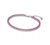 Pandora Sparkling Pink Tennis Bracelet In Multi