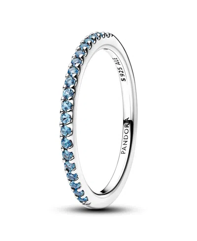 Pandora Sparkling Purple Half-eternity Band Ring In Multi