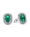 Pandora Sparkling Rectangular Stud Earrings In Silver