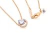 Pandora Sparkling Round Halo Pendant Collier Necklace In Gold