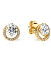 Pandora Sparkling Round Halo Stud Earrings In Gold
