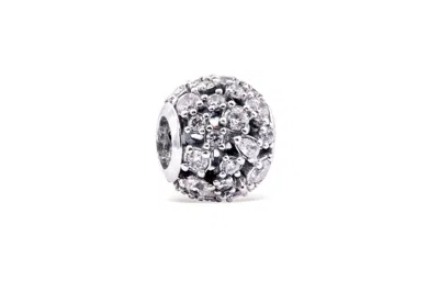 Pandora Sparkling Round Openwork Charm In Metallic