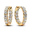 Pandora Cubic Zirconia Row Eternity Hoop Earrings In Gold