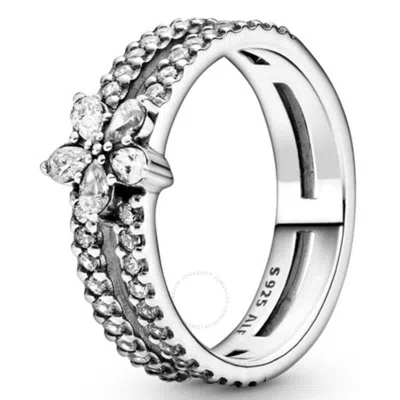 Pandora Sparkling Snowflake Sterling Silver Ring In Metallic