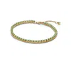 Pandora Sparkling Yellow Tennis Bracelet In Green