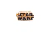 Pandora Star Wars Shining 3d Logo Black Enamel Charm In Gold