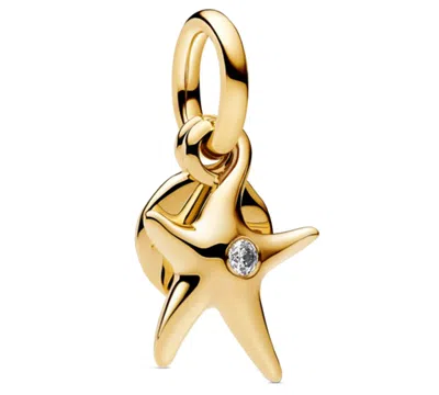 Pandora Starfish Double Dangle Charms In Gold