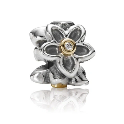 Pandora Sterling Silver And 14k Gold He Loves Me Bead With Diamonds - 790541d In Silver-tone