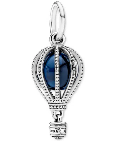 Pandora Sterling Silver And Blue Crystal Air Balloon Dangle Charm