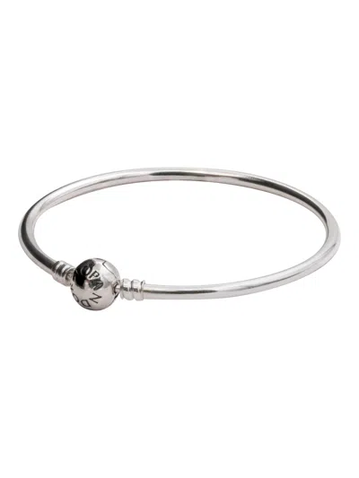 Pandora Moments Sterling Silver Charm Bangle 17cm - In Metallic