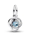 Pandora Sterling Silver Birthday Circle Stone Dangle Charm In Silver