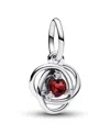 Pandora Sterling Silver Birthday Circle Stone Dangle Charm In Silver