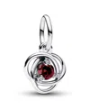 Pandora Sterling Silver Birthday Circle Stone Dangle Charm In Silver