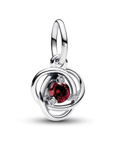 PANDORA STERLING SILVER BIRTHDAY CIRCLE STONE DANGLE CHARM
