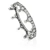 Pandora Sterling Silver Clear Sparkling Crown Ring In Silver Tone