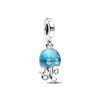 Pandora Sterling Silver Color-changing Jellyfish Dangle Charm In Sterling Silver