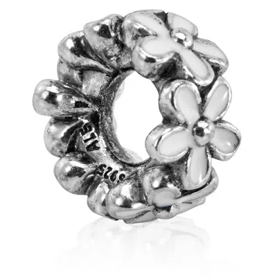Pandora Sterling Silver Darling Daisies Spacer Charm In Silver Tone