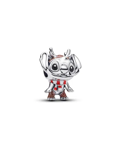 Pandora Sterling Silver Disney Stitch Reindeer Charm In Brown