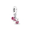 Pandora Sterling Silver Dumbbell Heart Dangle Charms In Sterling Silver