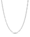 Pandora Sterling Silver Elongated Link Chain Necklace In Silver