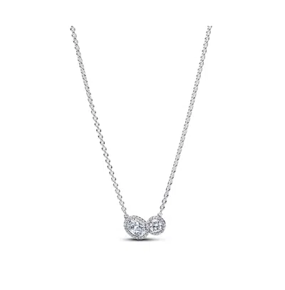 Pandora Sterling Silver Embracing Halo Necklace