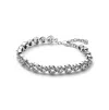 Pandora Sterling Silver Halo Hearts Bracelet In Sterling Silver