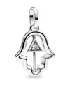 Pandora Sterling Silver Hamsa Hand Medallion Charm In Silver