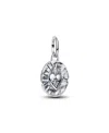 Pandora Sterling Silver Heart Medallion Charms In Silver