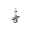 Pandora Sterling Silver Hummingbird Double Dangle Charm In Sterling Silver