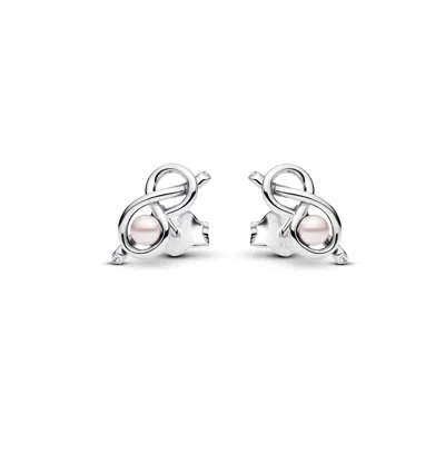 Pandora Sterling Silver Infinity Knot Stud Earrings