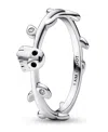 Pandora Sterling Silver Marvel Guardians Of The Galaxy Groot Leaf Ring In Silver