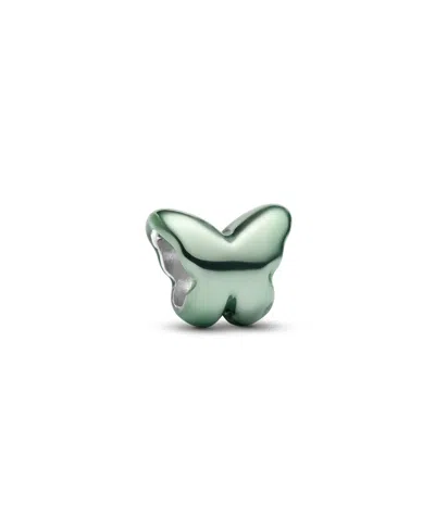 Pandora Sterling Silver Mini Butterfly Charm In Green