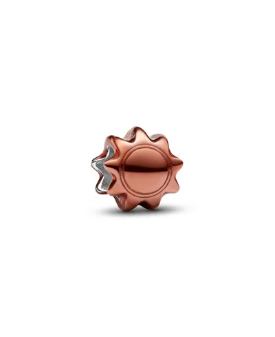 Pandora Sterling Silver Mini Engraved Sun Charm In Gray