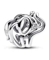 Pandora Sterling Silver Openwork Elephant Charm In Silver