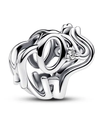 Pandora Sterling Silver Openwork Elephant Charm In Metallic