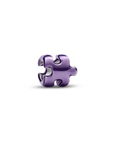 Pandora Sterling Silver  Moments Puzzle Piece Mini Charm In White